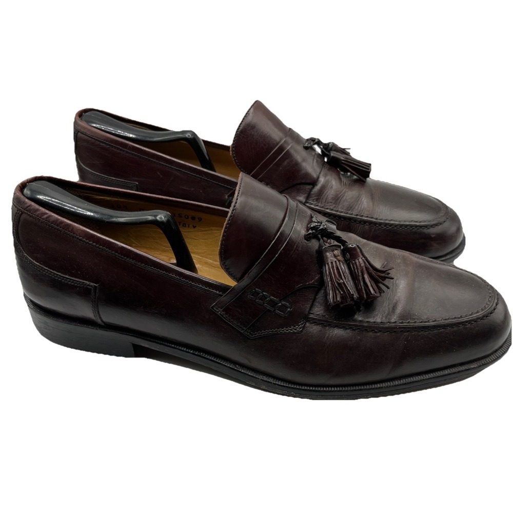 J. Murphy By Johnston & Murphy Burgundy Tassel Kiltie Men's Loafers, Size 10.5 M